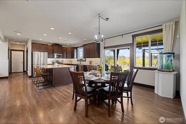 Enjoy peaceful views from the light-filled dining area—every meal feels like a retreat.