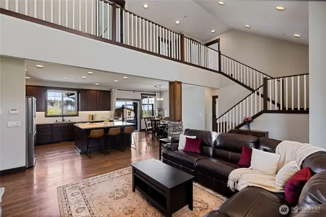Seamless flow from kitchen to dining area, which also leads to the covered patio for outdoor enjoyment.