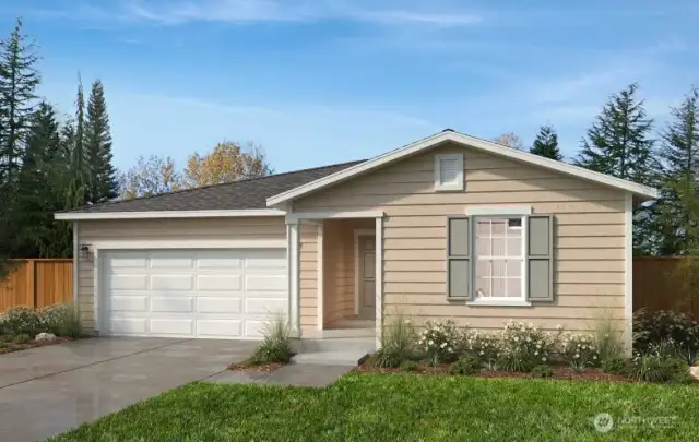 Exterior - Actual home has different colors. Illustration only.