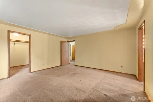 Walk in closet to the left in primary suite.