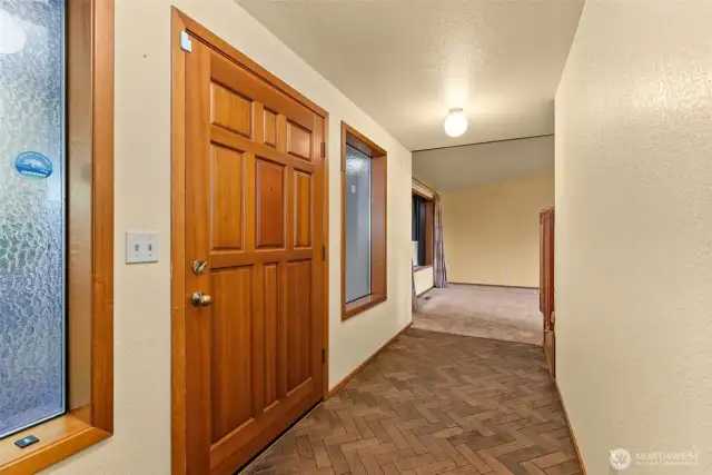 Front door to dining area.