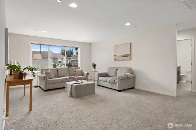 Relax in the spacious loft upstairs as another living space