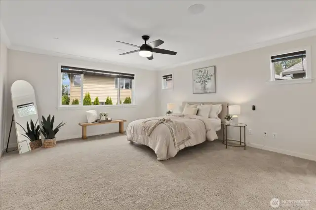 Expansive primary suite
