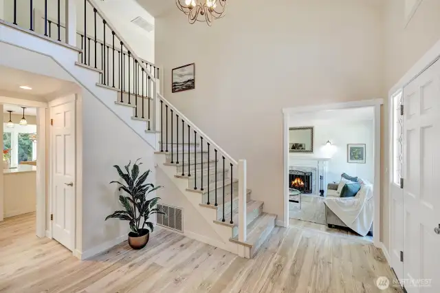 Spacious foyer. New floors through the main floor