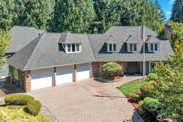 Main house has 3-car garage