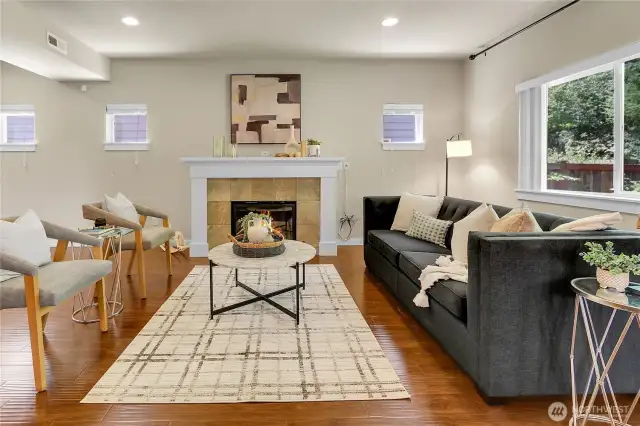 The fireplace has an easy on/off switch and it also has a battery back-up ignitor so you can keep your home nice and warm during power outages.