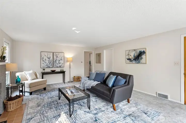 Unusually large for a two-bedroom home, with room to stretch out, host, or create zones for work and play.
