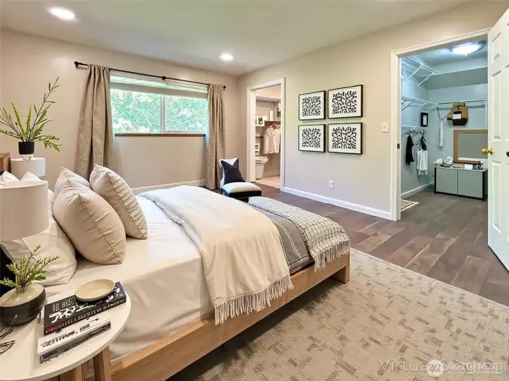Primary Bedroom Virtually staged
