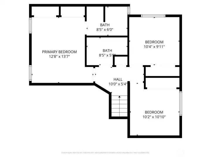 Upstairs floorplan