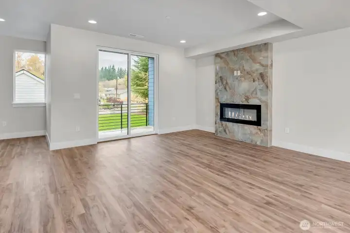 Bright and airy main living area.