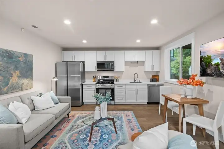 ADU Kitchen + living area