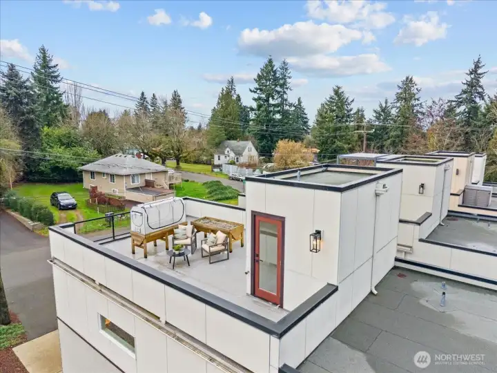 Roof top, Raised garden beds included!