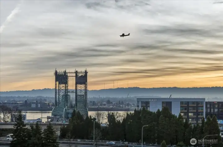View from Balcony--I-5 Bridge