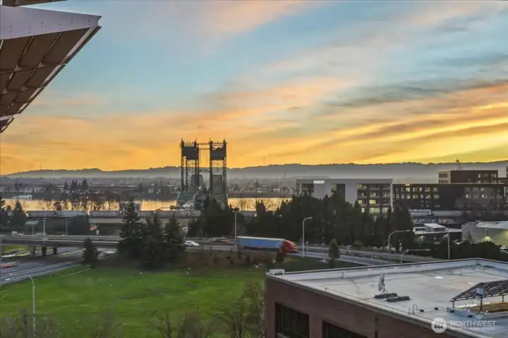 View from Balcony--I-5 Bridge