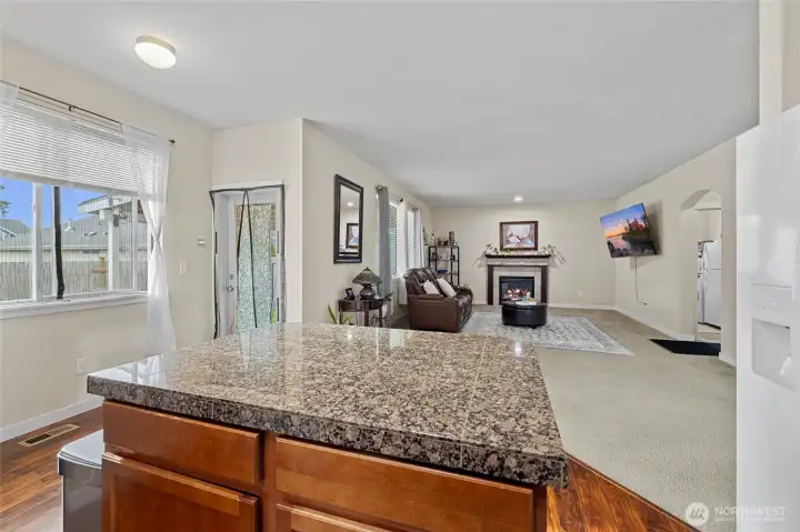 View from Kitchen into 2nd Living area