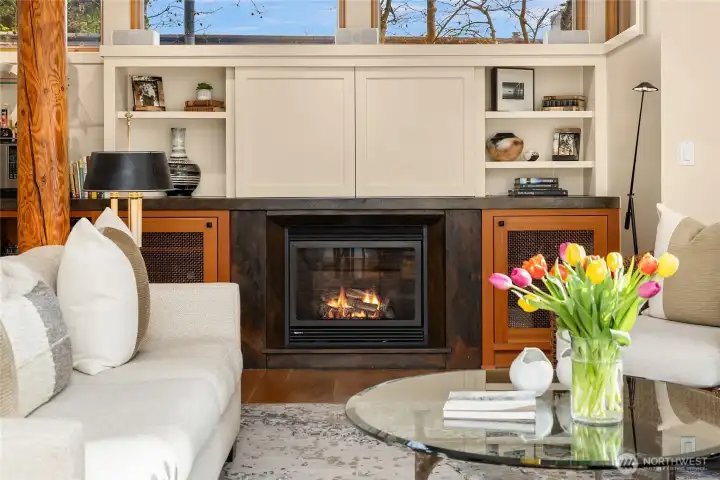 Sweet fireplace to keep things cozy..