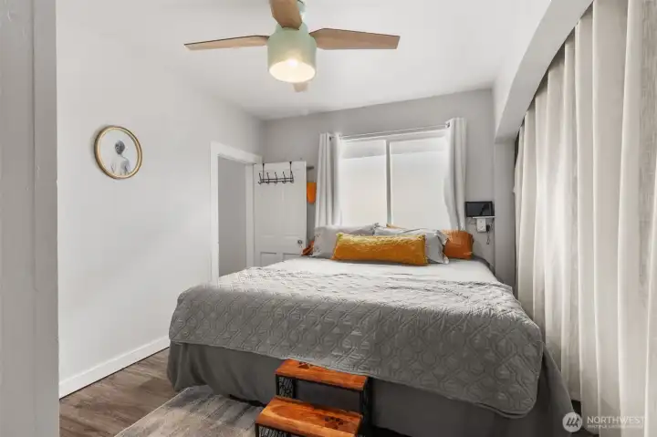 This room is large enough to accommodate a king size bed.