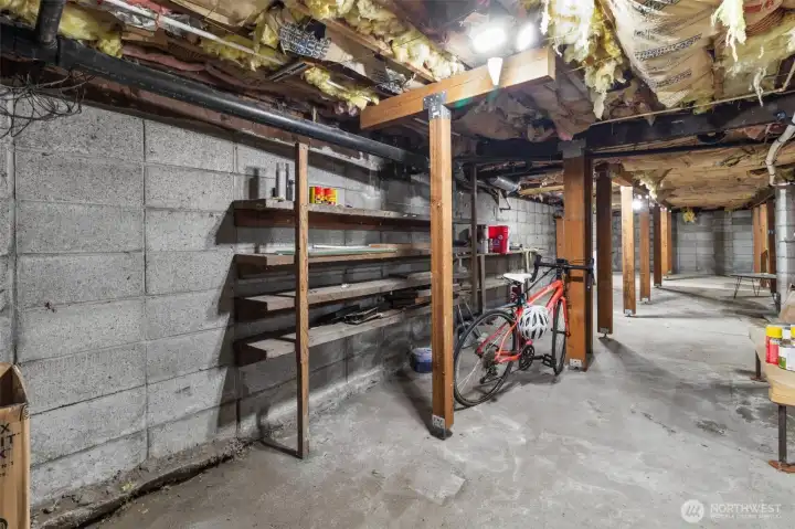 Storage and more storage—spacious basement offers exceptional room for all your needs.