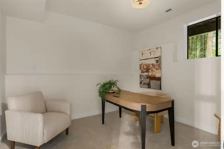 A fourth bedroom or office in the basement