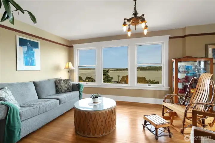 Living area with gorgeous view.
