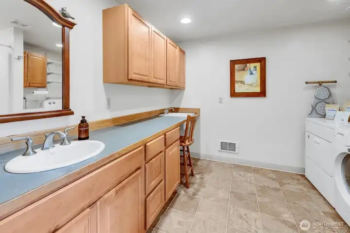 Laundry with 3/4 bath
