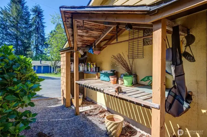 Handy potting shed, garden  storage area
