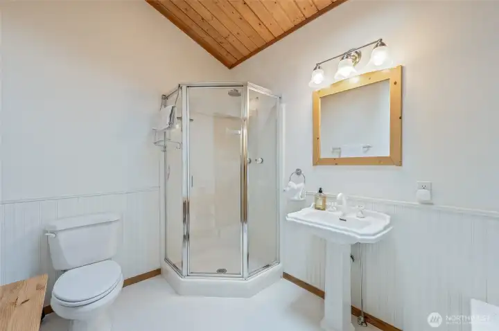 Primary bathroom upstairs