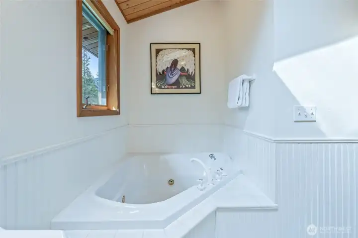 Primary bathroom upstairs
