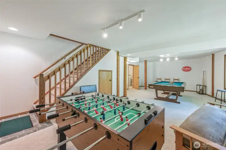 Rec room in daylight basement