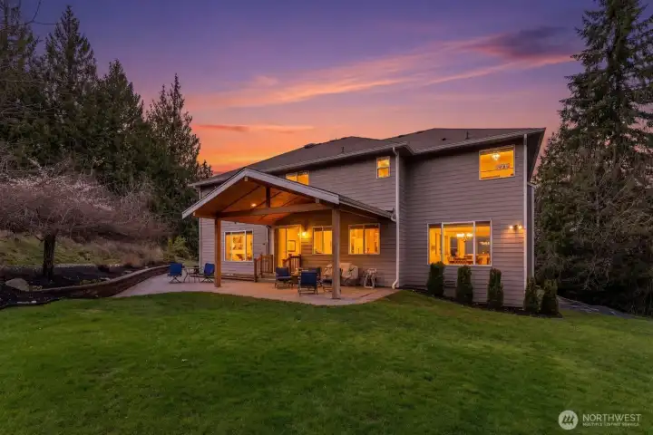 Back of house at twilight