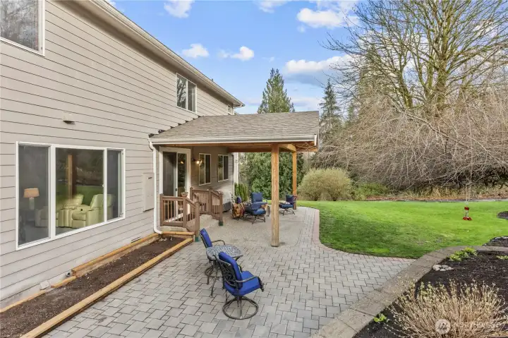 paver patio with covered outdoor living