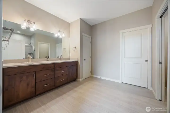 Primary Bath could add dressing island the over all space is amazing. Attached large closet, separate toilet room.