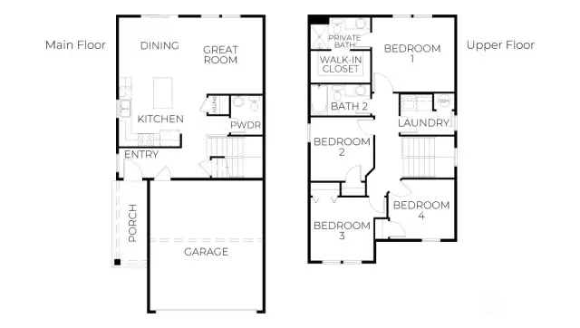 Most popular 4 bedroom plan - The Foster.