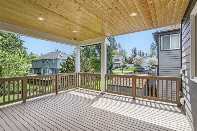 Enjoy all the Seasons on your spacious covered deck with a gas stub for your BBQ, cable and decorative lights outlet.
