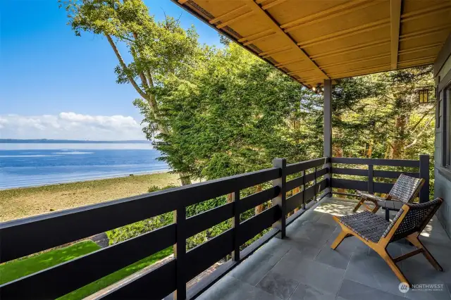 The covered deck off the bath is the perfect spot to meditate and breathe.