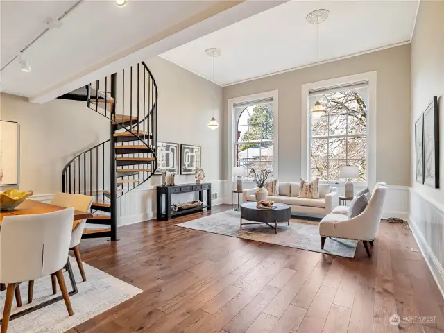 Spiral Staircase to Bedroom.