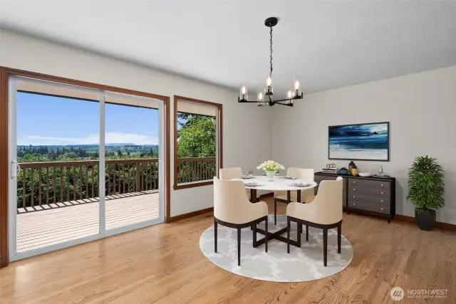 Virtually staged Dining area...