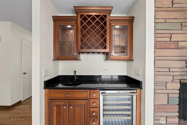 Wet Bar with Wine Refrigerator