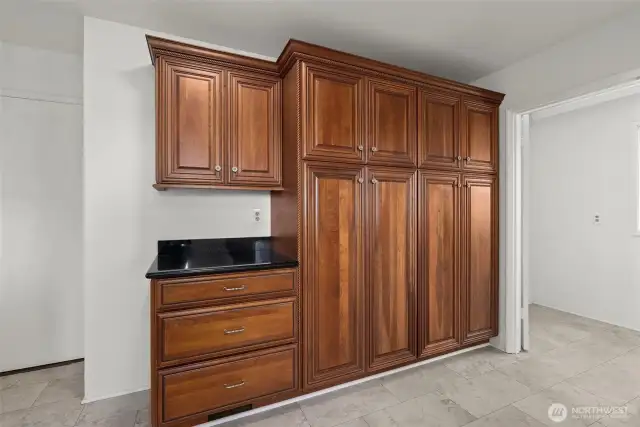 Storage cabinets in Utility Room area.