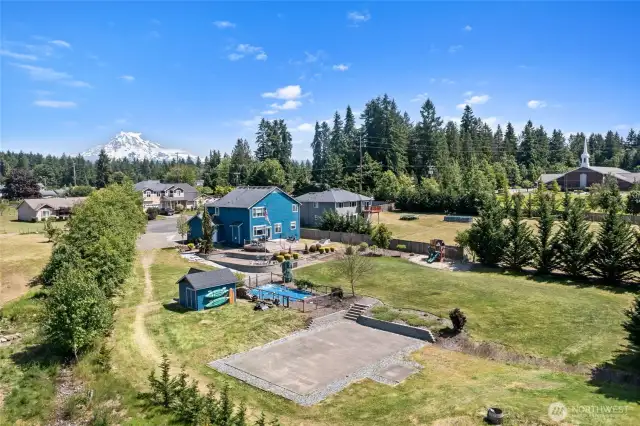 View from the NW with Mount Rainier in the background!