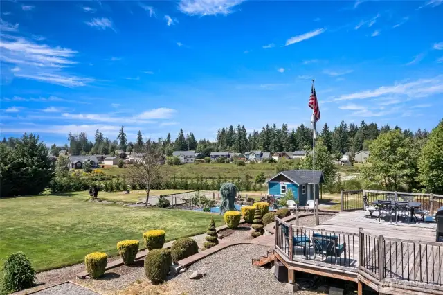 Looking out from the South side of the property.