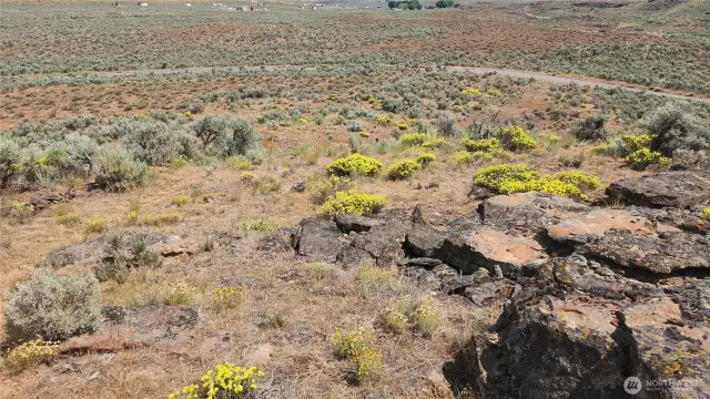 Upper Lot looking down to the lower lot on Pecos Drive