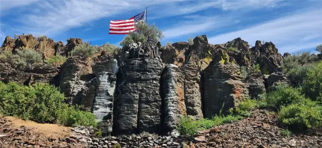 American Flag at the pool