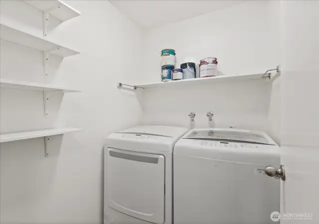 In unit laundry room.