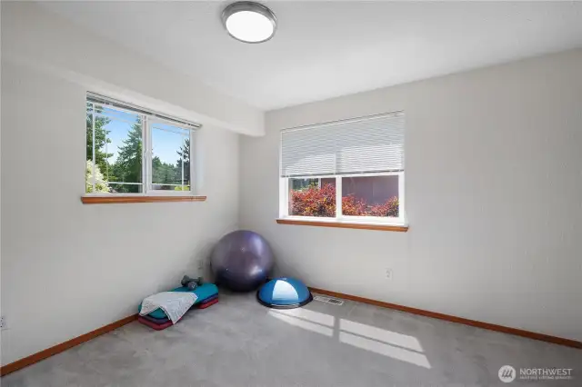 Another view of the smaller side of Bedroom #3. Could easily accommodate a twin bed or become a home office, playroom, craft room, the possibliilies are endless!