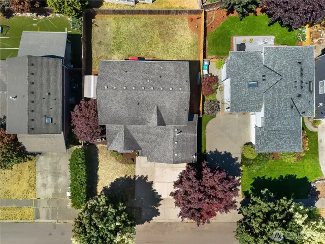 Aerial view of the lot.
