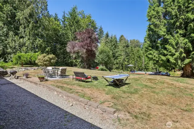 Large back yard