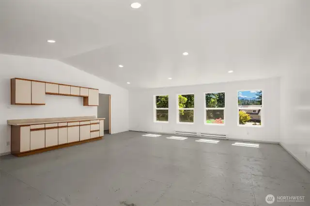 784 sq ft finished room upstairs.
