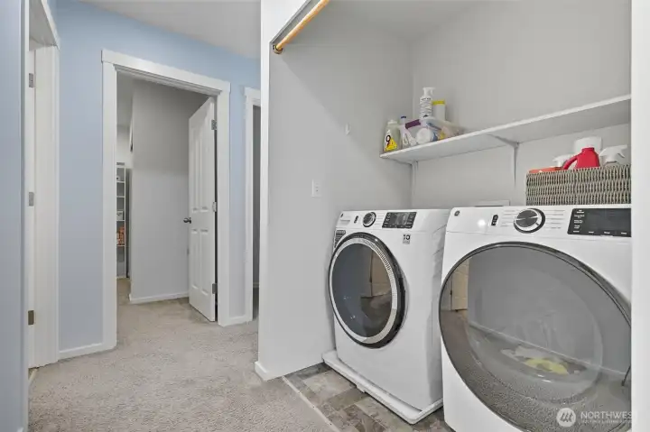 Perfect hallway laundry nook.