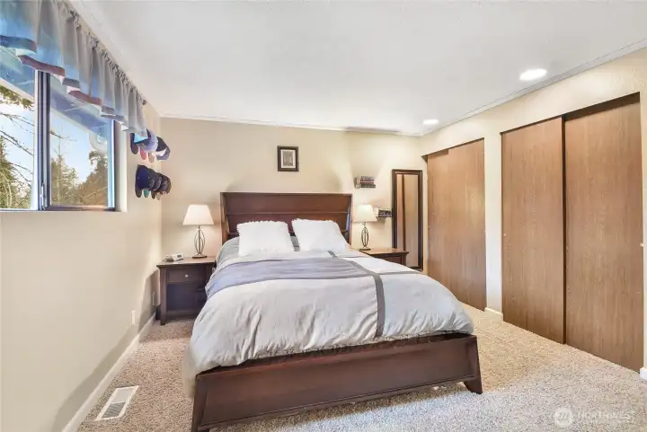 Double closets in primary and also  3/4 bath with granite counters